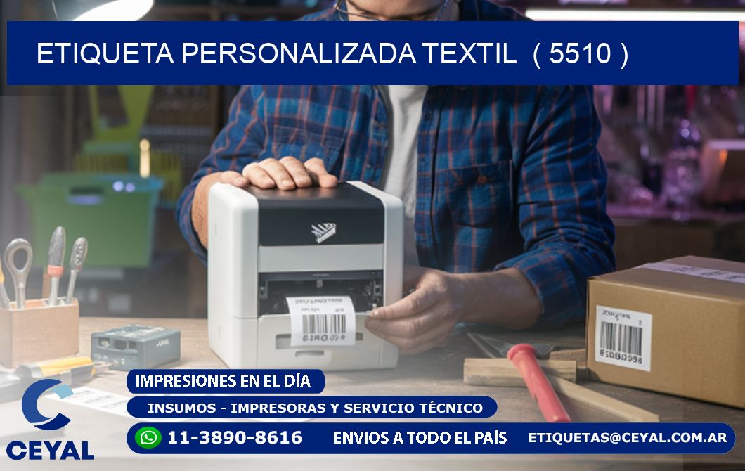 ETIQUETA PERSONALIZADA TEXTIL  ( 5510 )