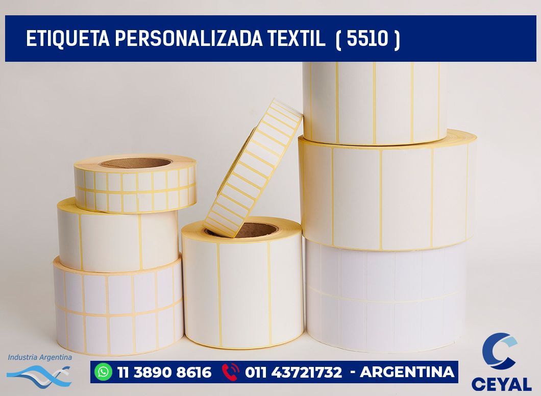 ETIQUETA PERSONALIZADA TEXTIL  ( 5510 )