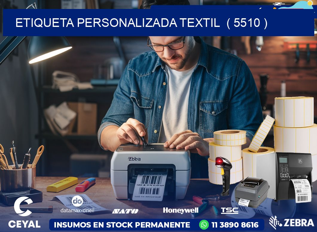 ETIQUETA PERSONALIZADA TEXTIL  ( 5510 )