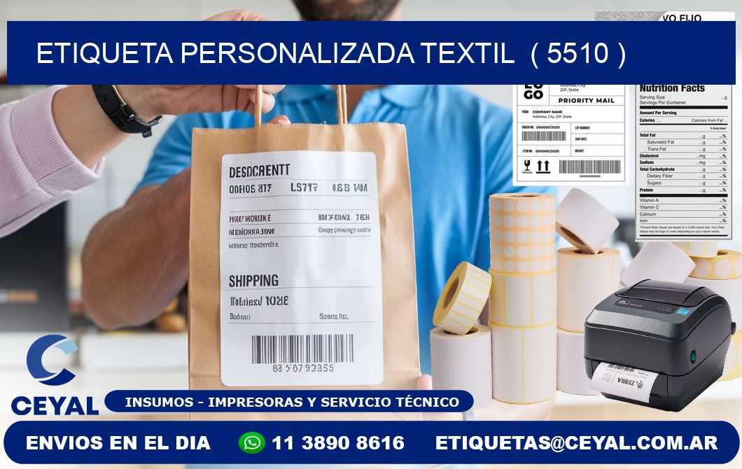 ETIQUETA PERSONALIZADA TEXTIL  ( 5510 )