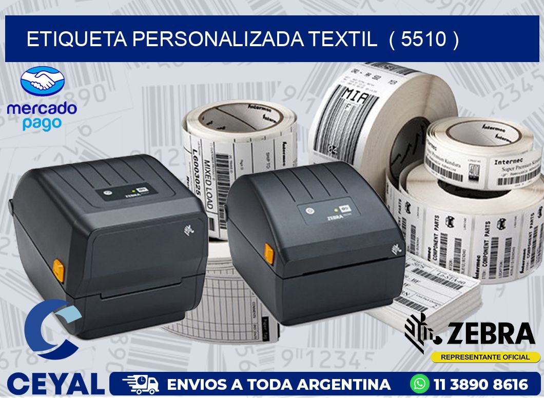 ETIQUETA PERSONALIZADA TEXTIL  ( 5510 )