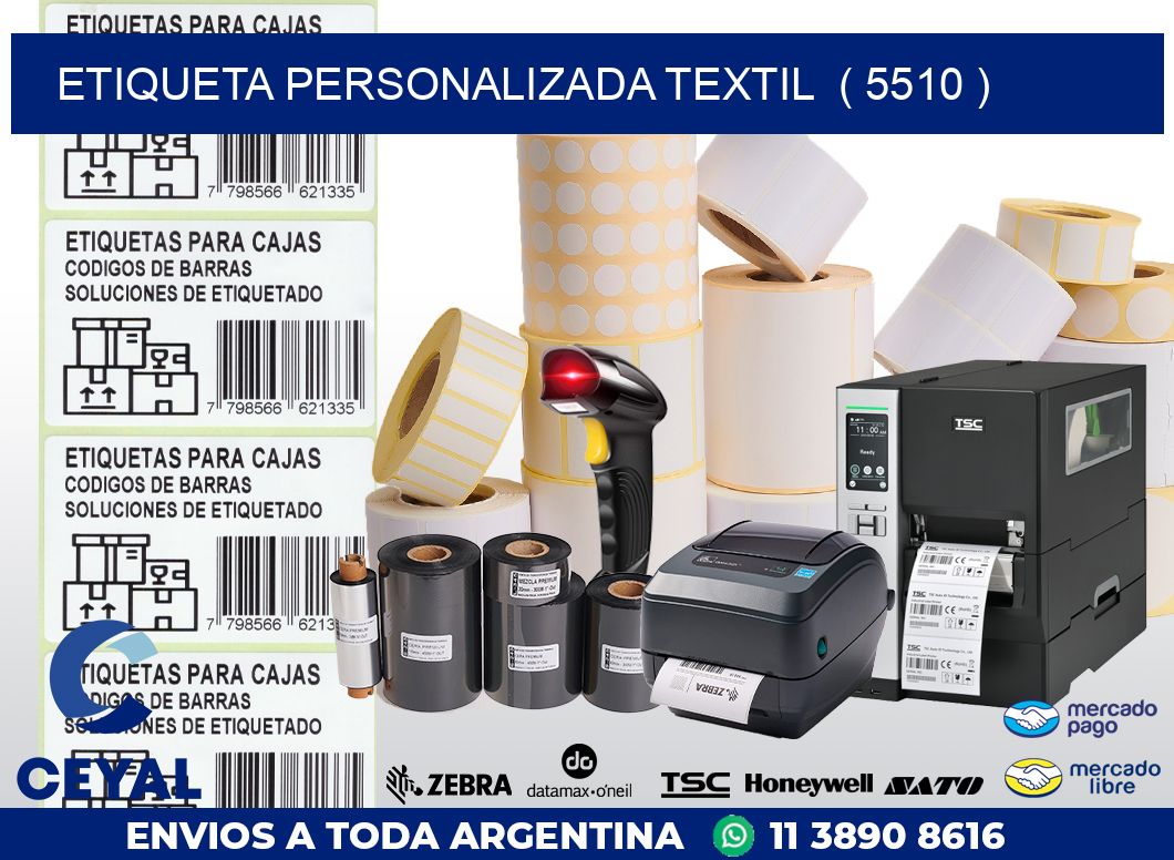 ETIQUETA PERSONALIZADA TEXTIL  ( 5510 )