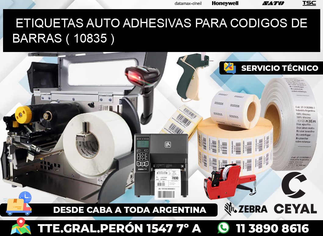 ETIQUETAS AUTO ADHESIVAS PARA CODIGOS DE BARRAS ( 10835 )