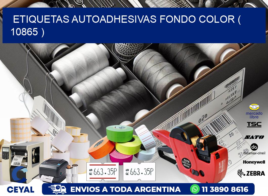 ETIQUETAS AUTOADHESIVAS FONDO COLOR ( 10865 )