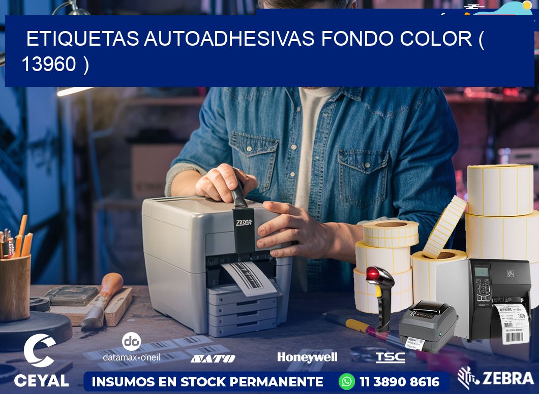ETIQUETAS AUTOADHESIVAS FONDO COLOR ( 13960 )