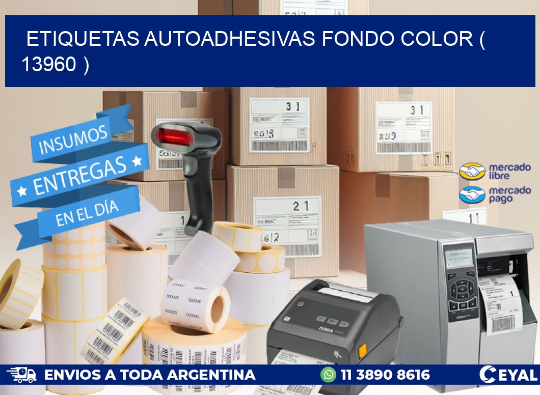 ETIQUETAS AUTOADHESIVAS FONDO COLOR ( 13960 )