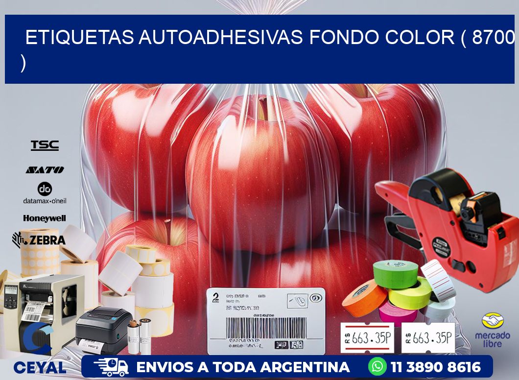 ETIQUETAS AUTOADHESIVAS FONDO COLOR ( 8700 )