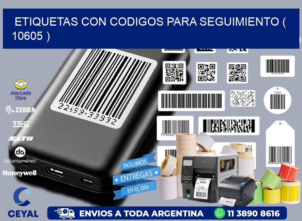 ETIQUETAS CON CODIGOS PARA SEGUIMIENTO ( 10605 )