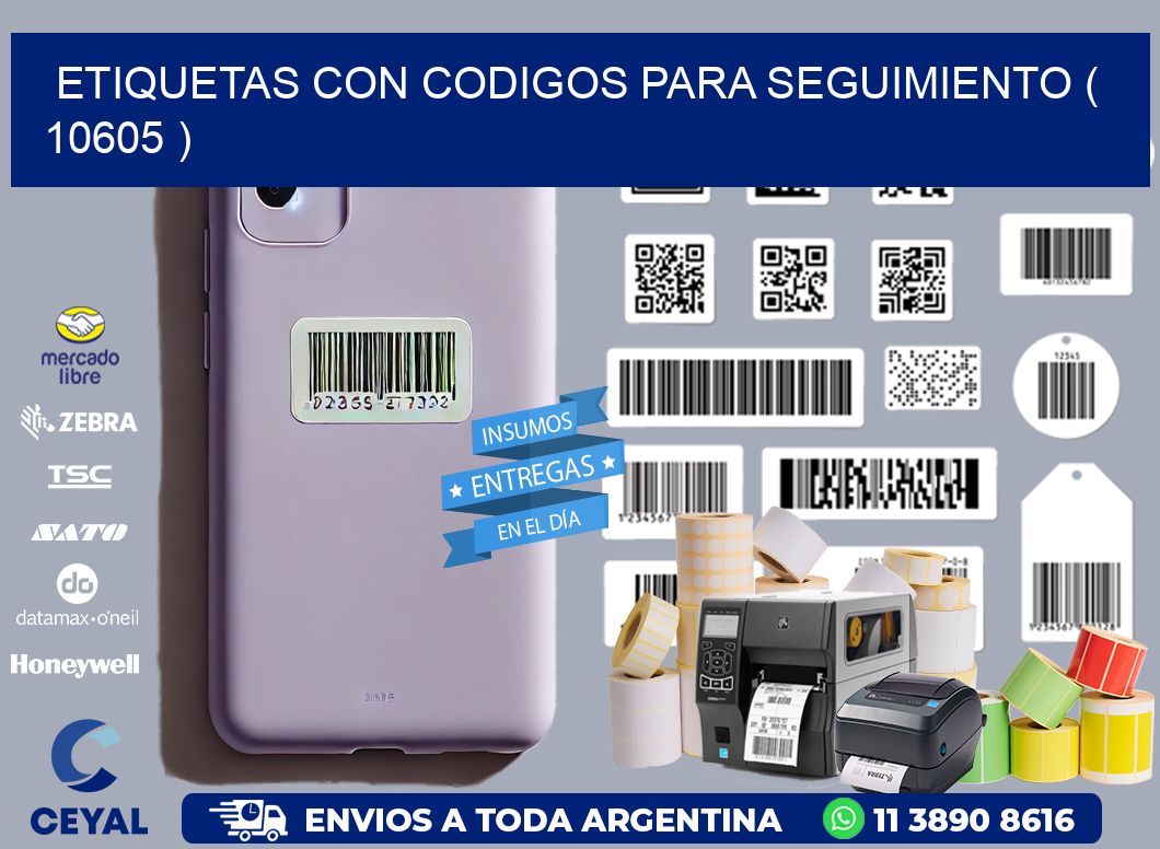 ETIQUETAS CON CODIGOS PARA SEGUIMIENTO ( 10605 )