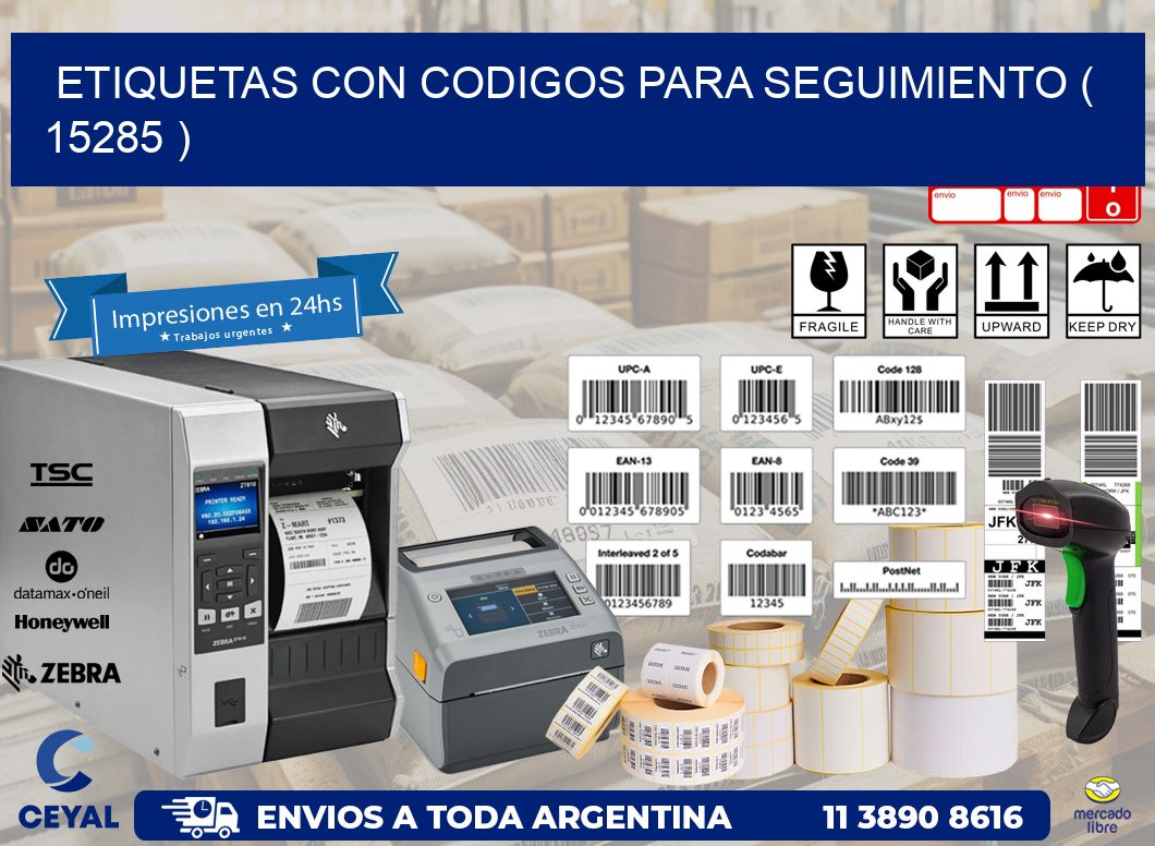 ETIQUETAS CON CODIGOS PARA SEGUIMIENTO ( 15285 )
