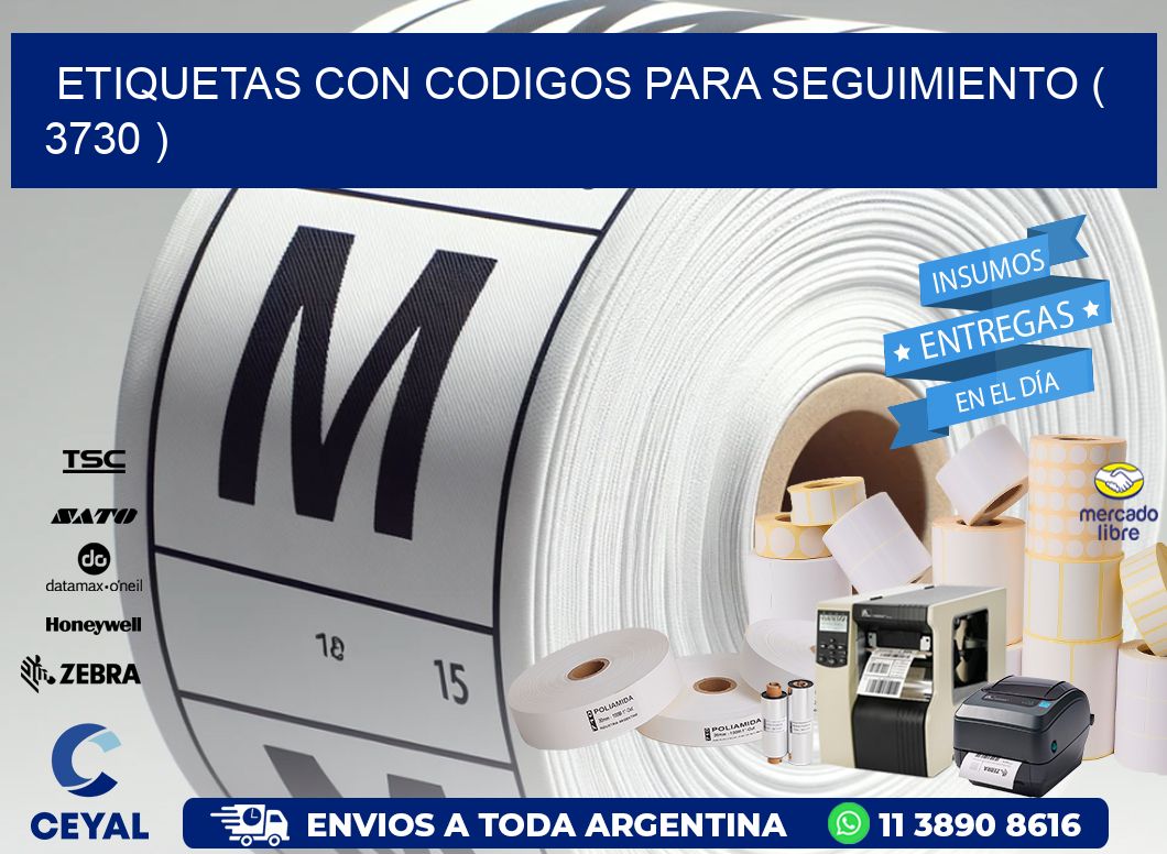 ETIQUETAS CON CODIGOS PARA SEGUIMIENTO ( 3730 )