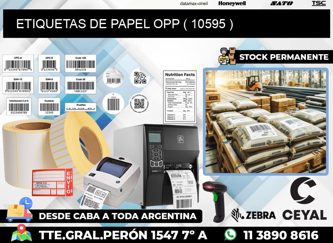 ETIQUETAS DE PAPEL OPP ( 10595 )