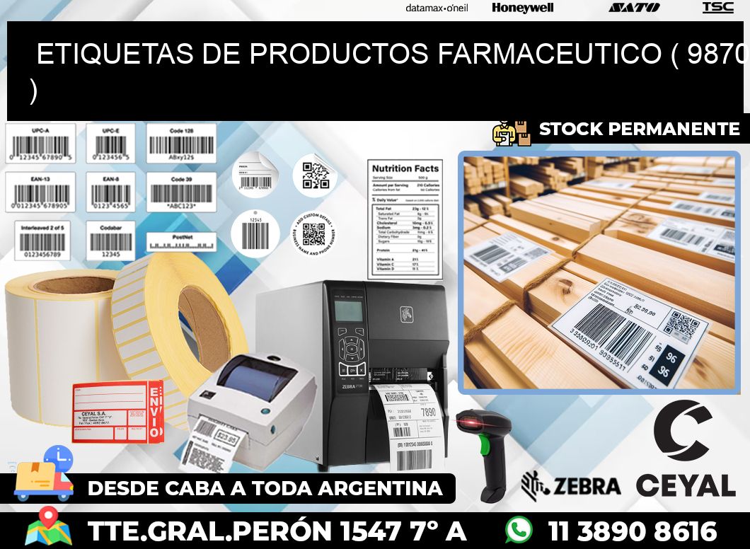 ETIQUETAS DE PRODUCTOS FARMACEUTICO ( 9870 )