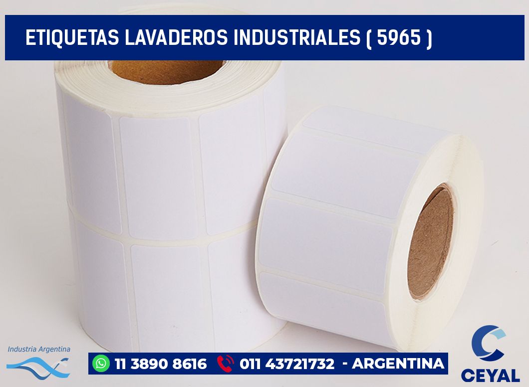 ETIQUETAS LAVADEROS INDUSTRIALES ( 5965 )