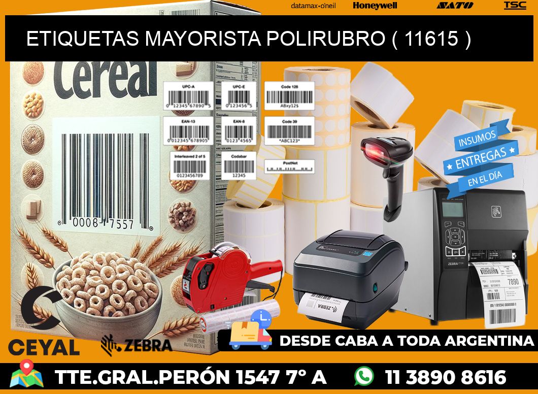 ETIQUETAS MAYORISTA POLIRUBRO ( 11615 )
