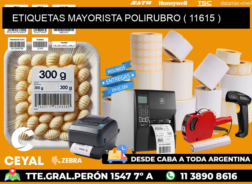 ETIQUETAS MAYORISTA POLIRUBRO ( 11615 )
