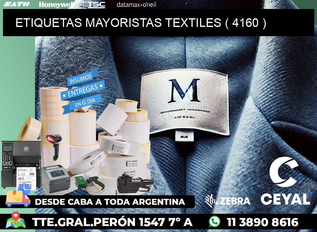 ETIQUETAS MAYORISTAS TEXTILES ( 4160 )