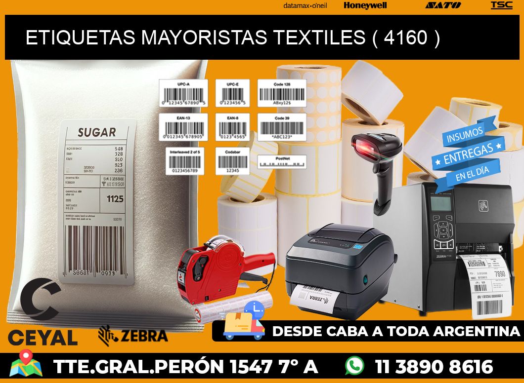 ETIQUETAS MAYORISTAS TEXTILES ( 4160 )