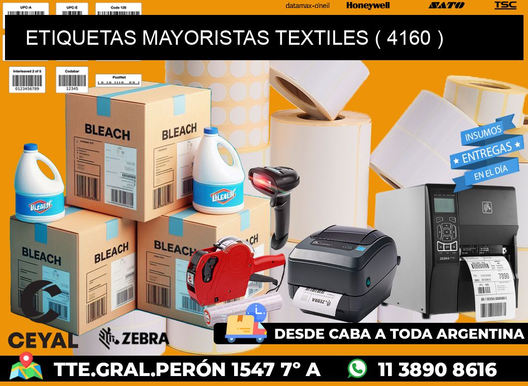 ETIQUETAS MAYORISTAS TEXTILES ( 4160 )