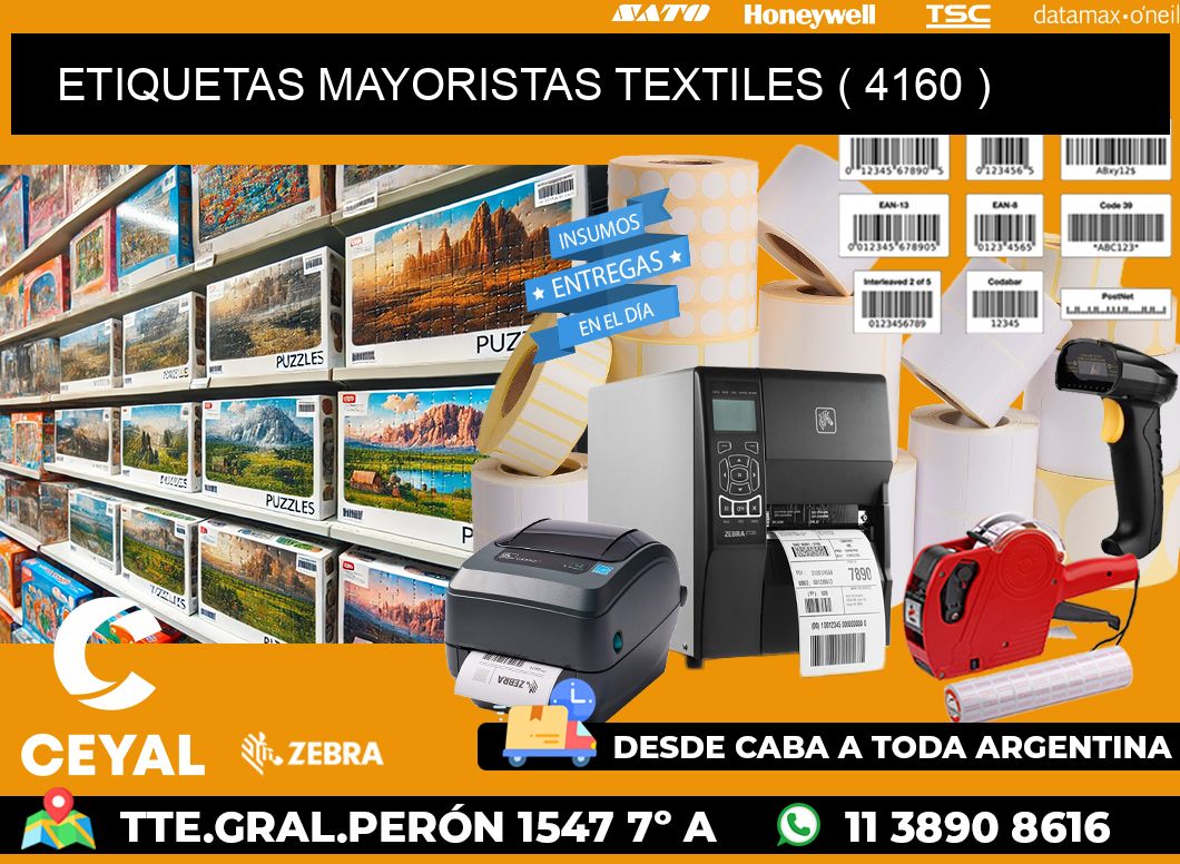 ETIQUETAS MAYORISTAS TEXTILES ( 4160 )