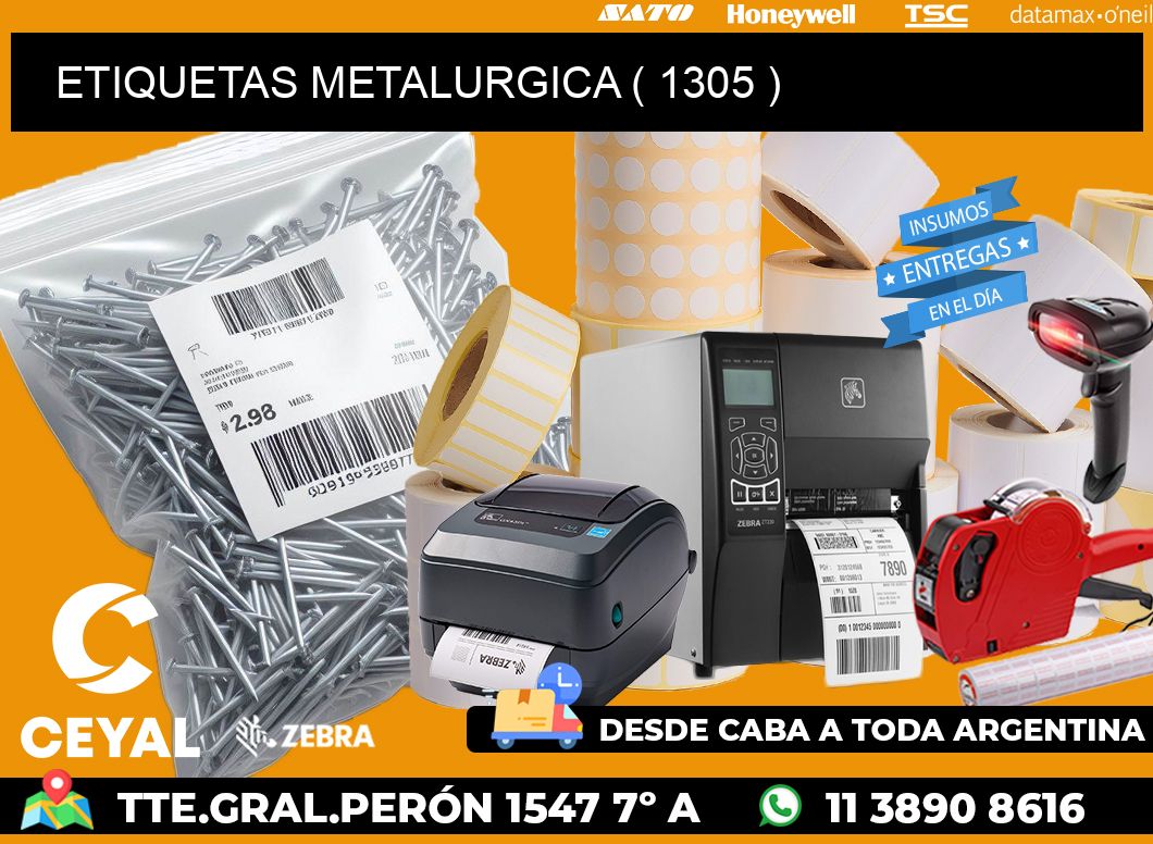 ETIQUETAS METALURGICA ( 1305 )