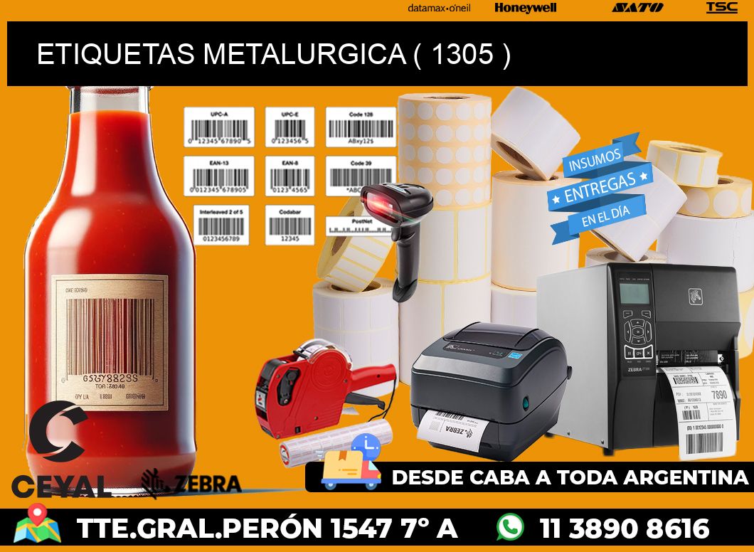 ETIQUETAS METALURGICA ( 1305 )