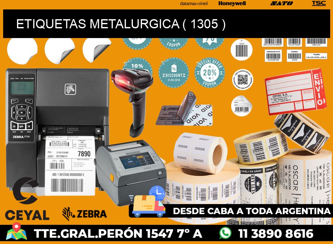 ETIQUETAS METALURGICA ( 1305 )