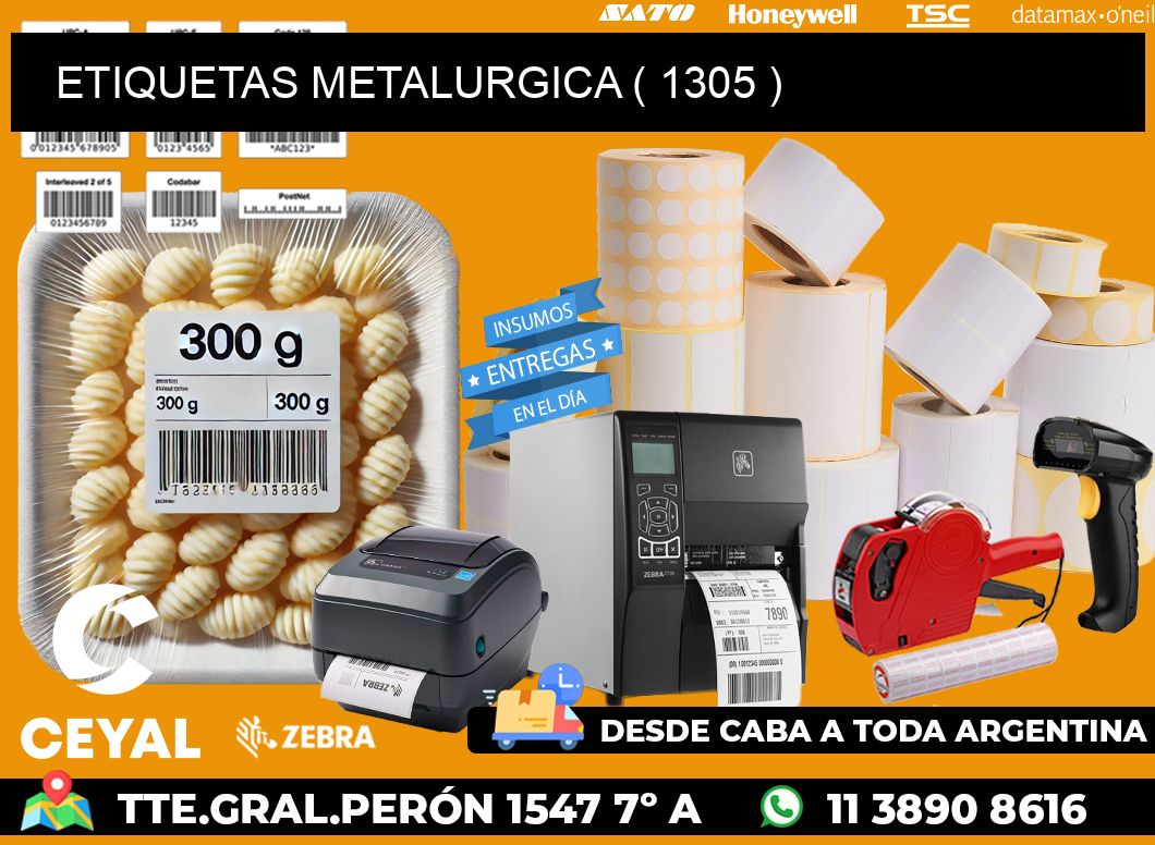 ETIQUETAS METALURGICA ( 1305 )
