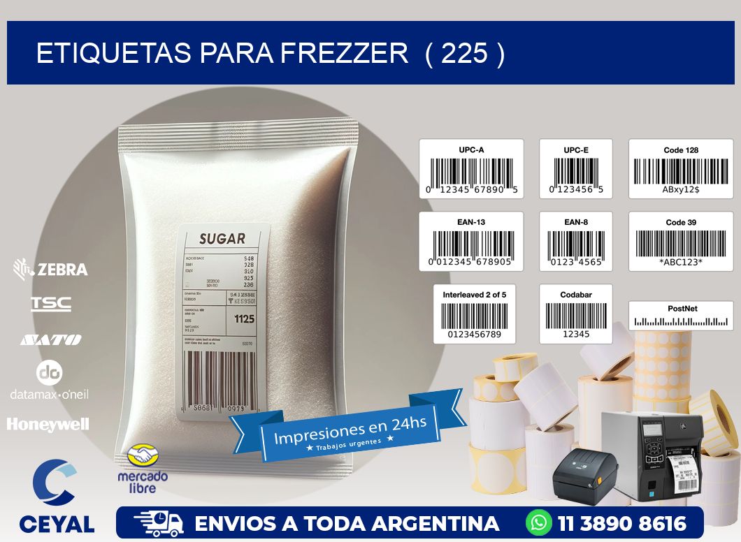 ETIQUETAS PARA FREZZER  ( 225 )