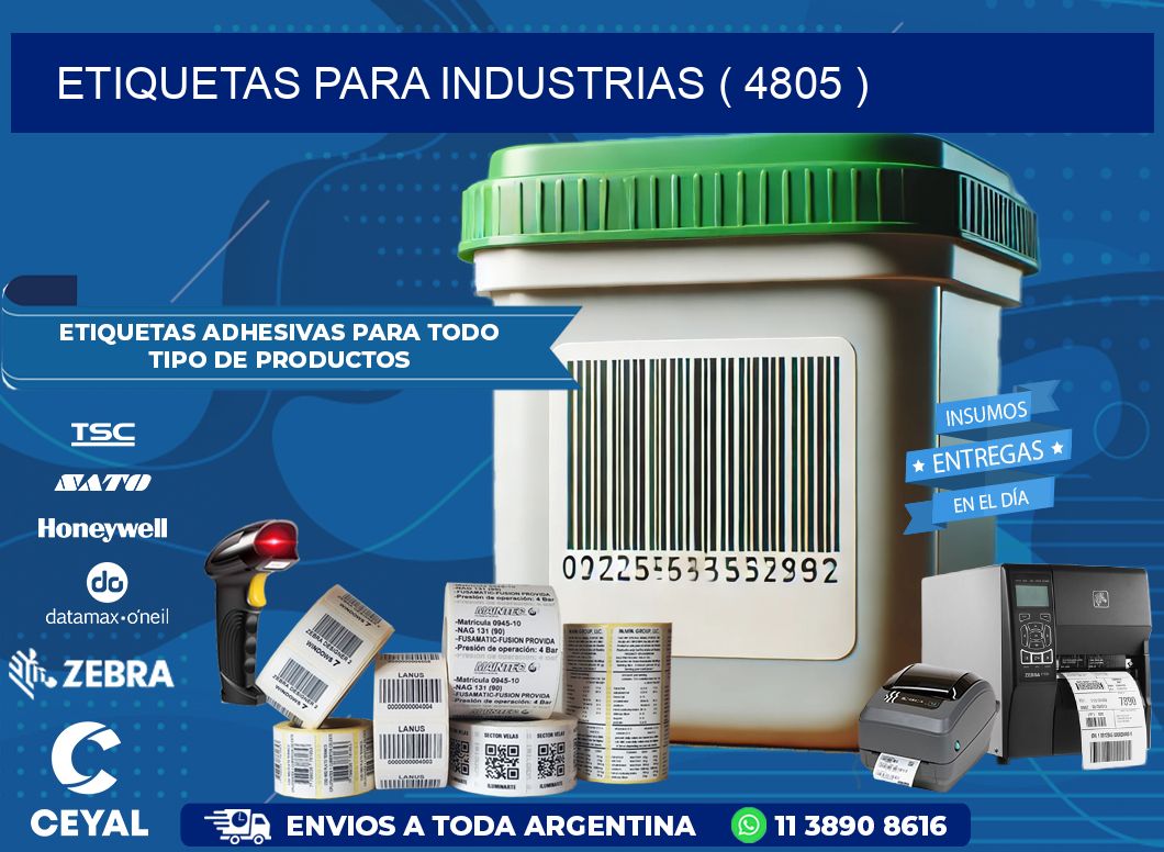 ETIQUETAS PARA INDUSTRIAS ( 4805 )