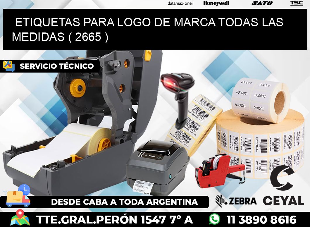 ETIQUETAS PARA LOGO DE MARCA TODAS LAS MEDIDAS ( 2665 )