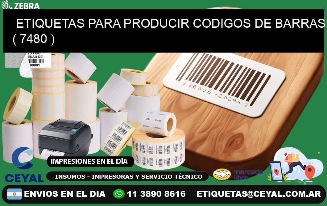 ETIQUETAS PARA PRODUCIR CODIGOS DE BARRAS ( 7480 )