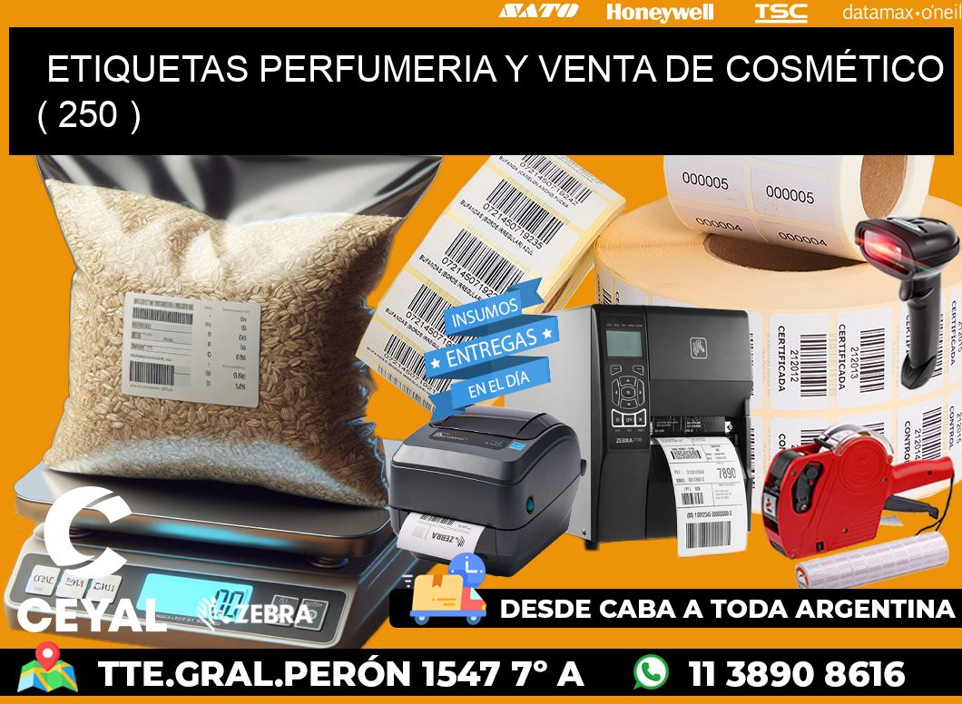 ETIQUETAS PERFUMERIA Y VENTA DE COSMÉTICO ( 250 )