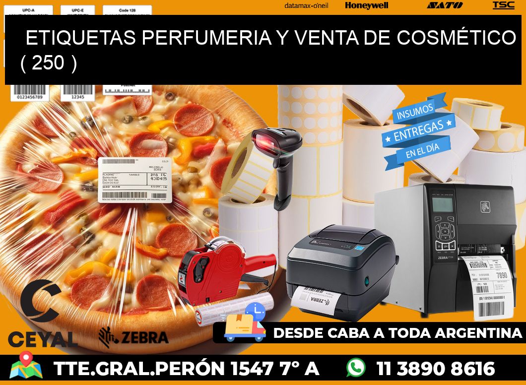 ETIQUETAS PERFUMERIA Y VENTA DE COSMÉTICO ( 250 )