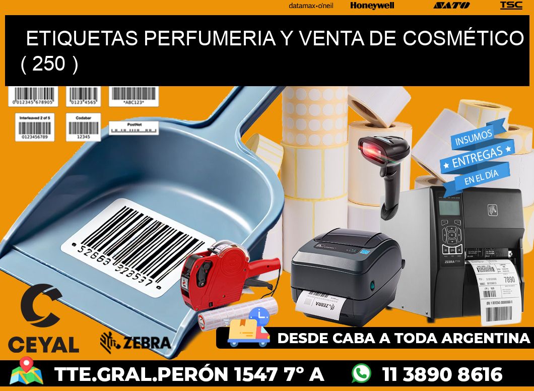 ETIQUETAS PERFUMERIA Y VENTA DE COSMÉTICO ( 250 )
