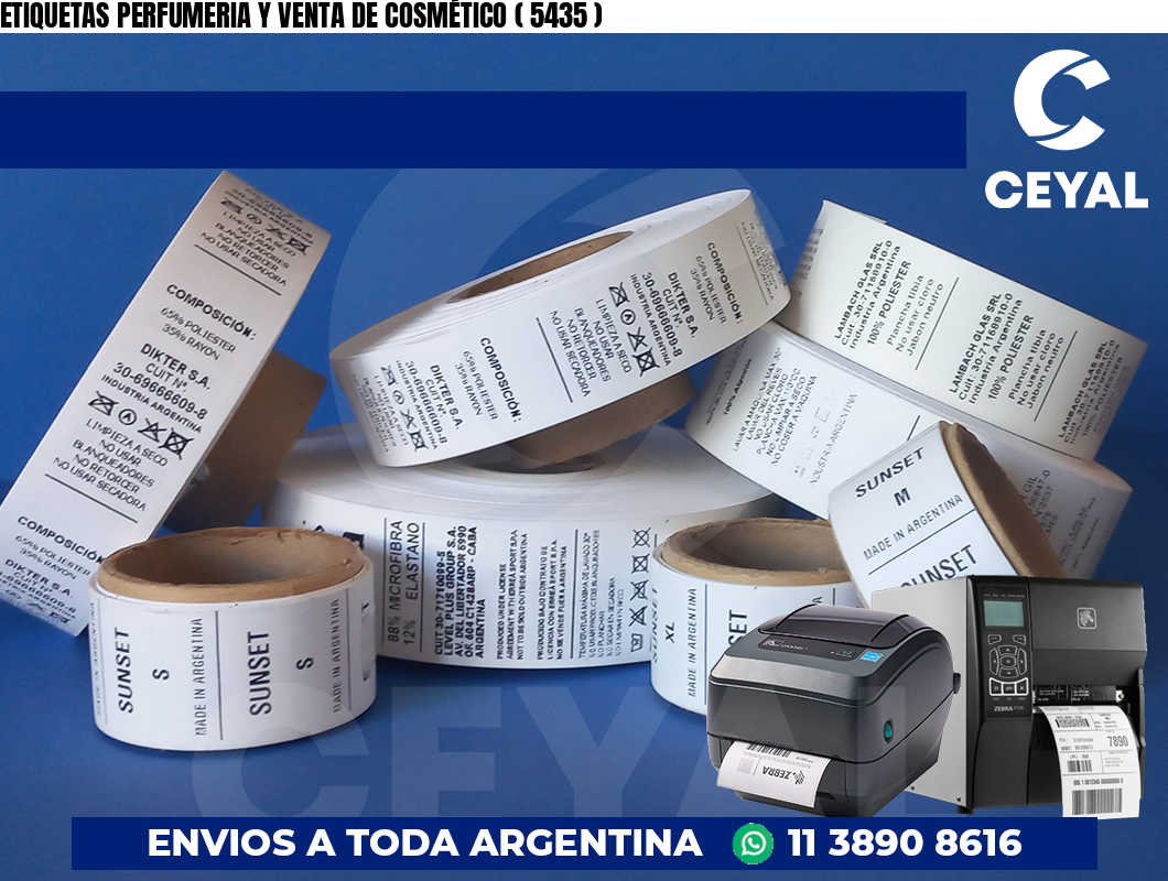 ETIQUETAS PERFUMERIA Y VENTA DE COSMÉTICO ( 5435 )