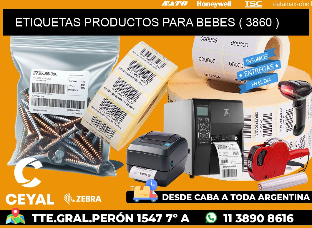 ETIQUETAS PRODUCTOS PARA BEBES ( 3860 )