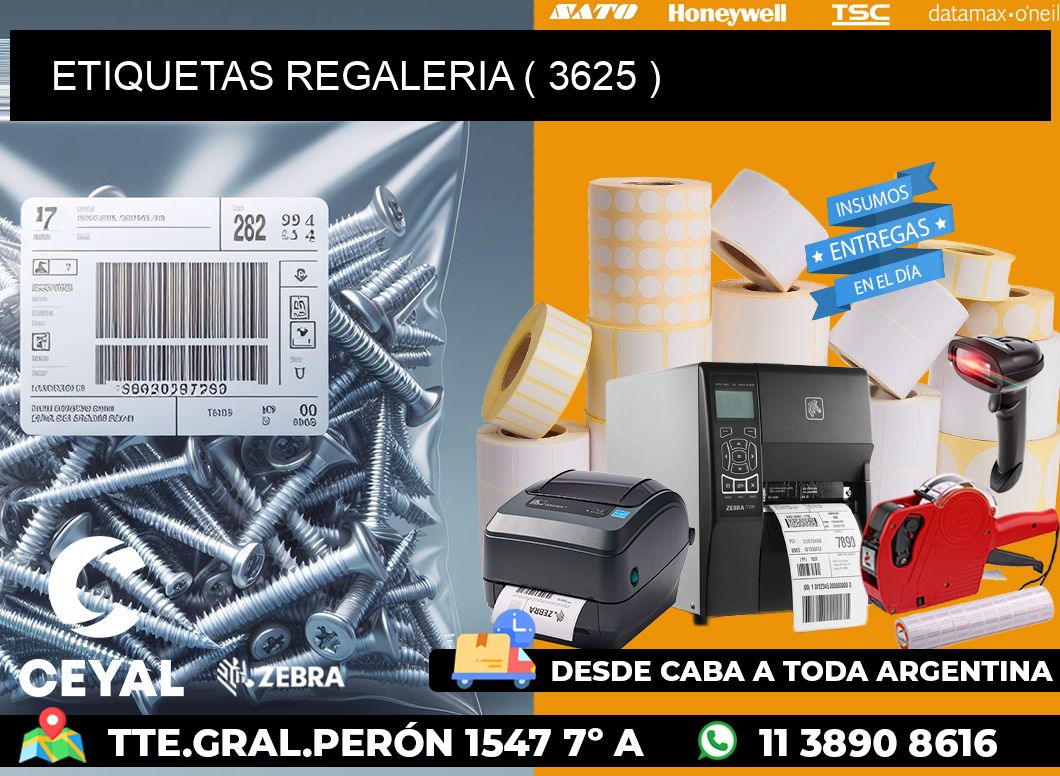 ETIQUETAS REGALERIA ( 3625 )