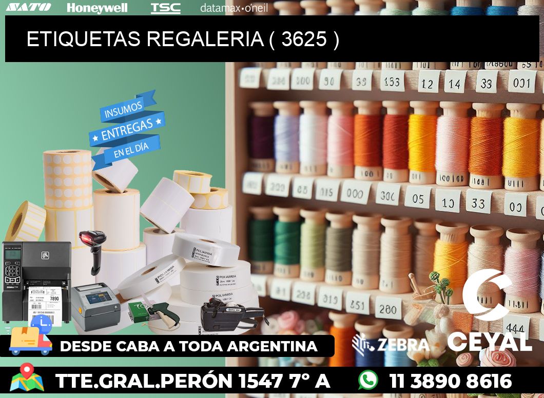 ETIQUETAS REGALERIA ( 3625 )