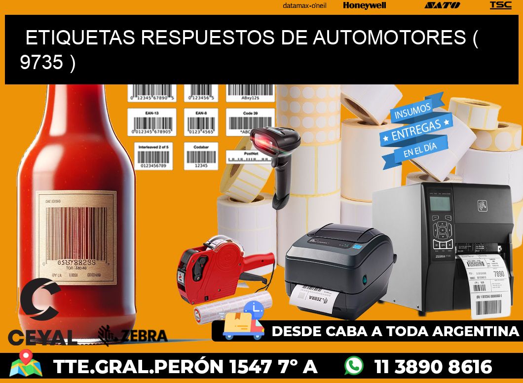 ETIQUETAS RESPUESTOS DE AUTOMOTORES ( 9735 )