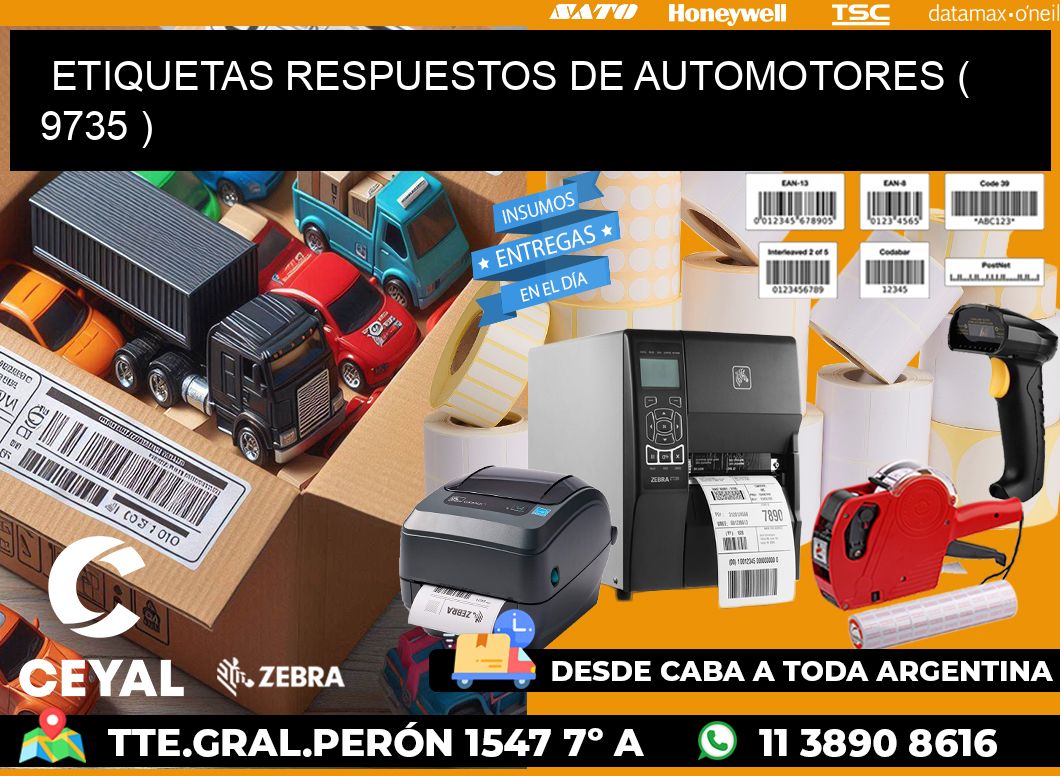 ETIQUETAS RESPUESTOS DE AUTOMOTORES ( 9735 )