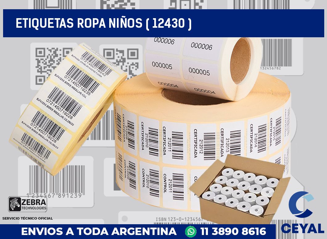 ETIQUETAS ROPA NIÑOS ( 12430 )