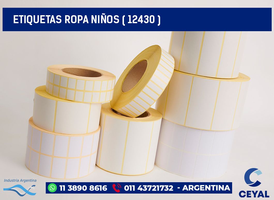 ETIQUETAS ROPA NIÑOS ( 12430 )