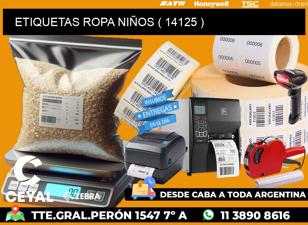 ETIQUETAS ROPA NIÑOS ( 14125 )
