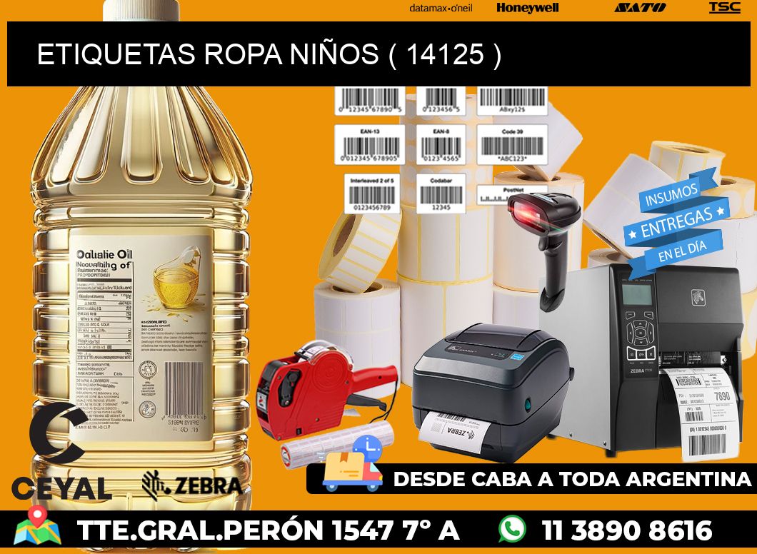 ETIQUETAS ROPA NIÑOS ( 14125 )
