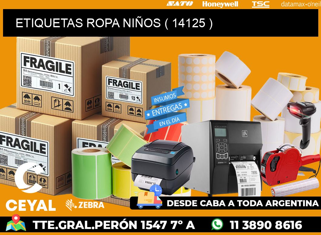 ETIQUETAS ROPA NIÑOS ( 14125 )