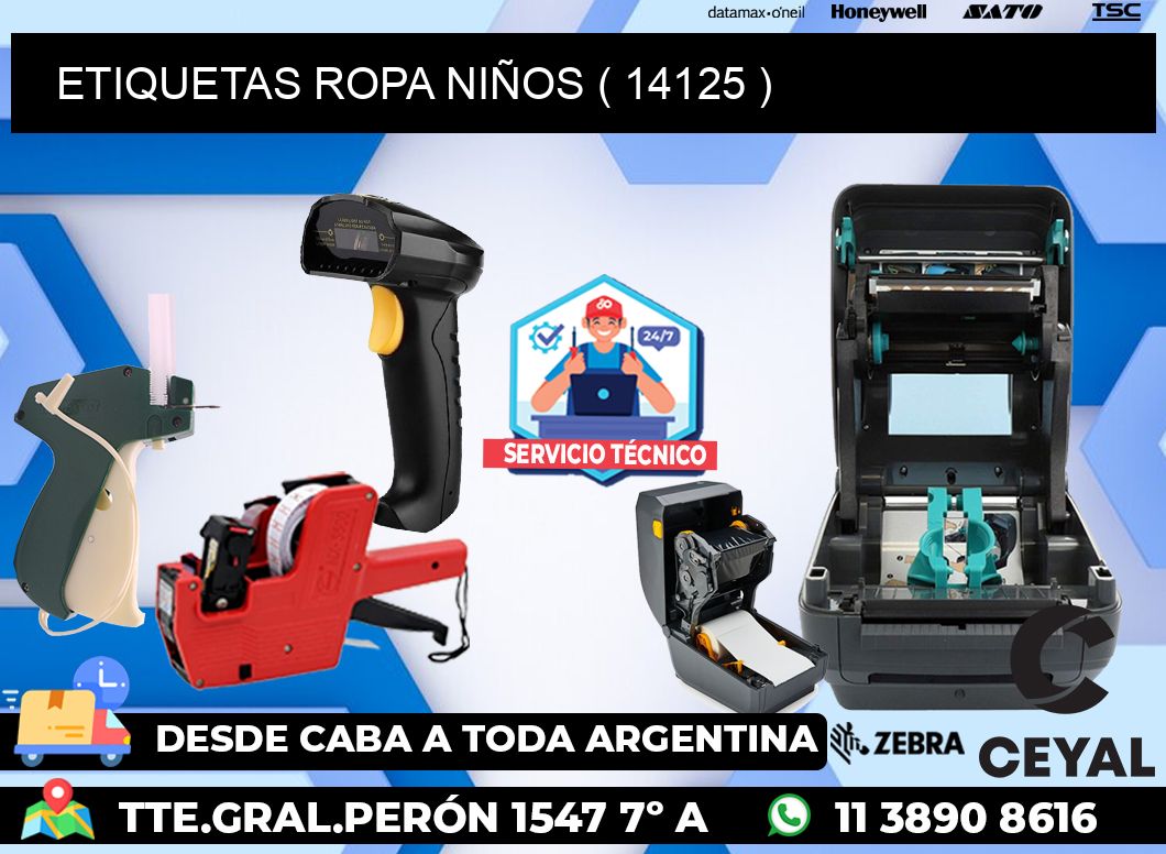 ETIQUETAS ROPA NIÑOS ( 14125 )