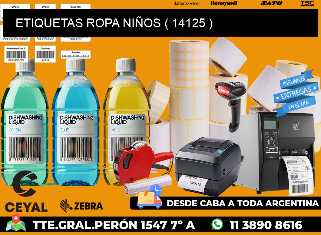 ETIQUETAS ROPA NIÑOS ( 14125 )