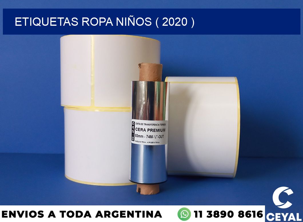 ETIQUETAS ROPA NIÑOS ( 2020 )