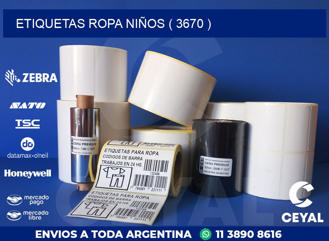 ETIQUETAS ROPA NIÑOS ( 3670 )
